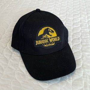 NWOT boys Jurassic park adjustable baseball cap black and yellow